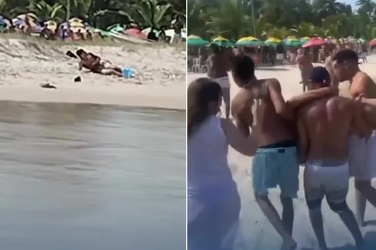 Homem morre após ser baleado durante tiroteio em praia na Bahia; vídeo Caso aconteceu na tarde de domingo