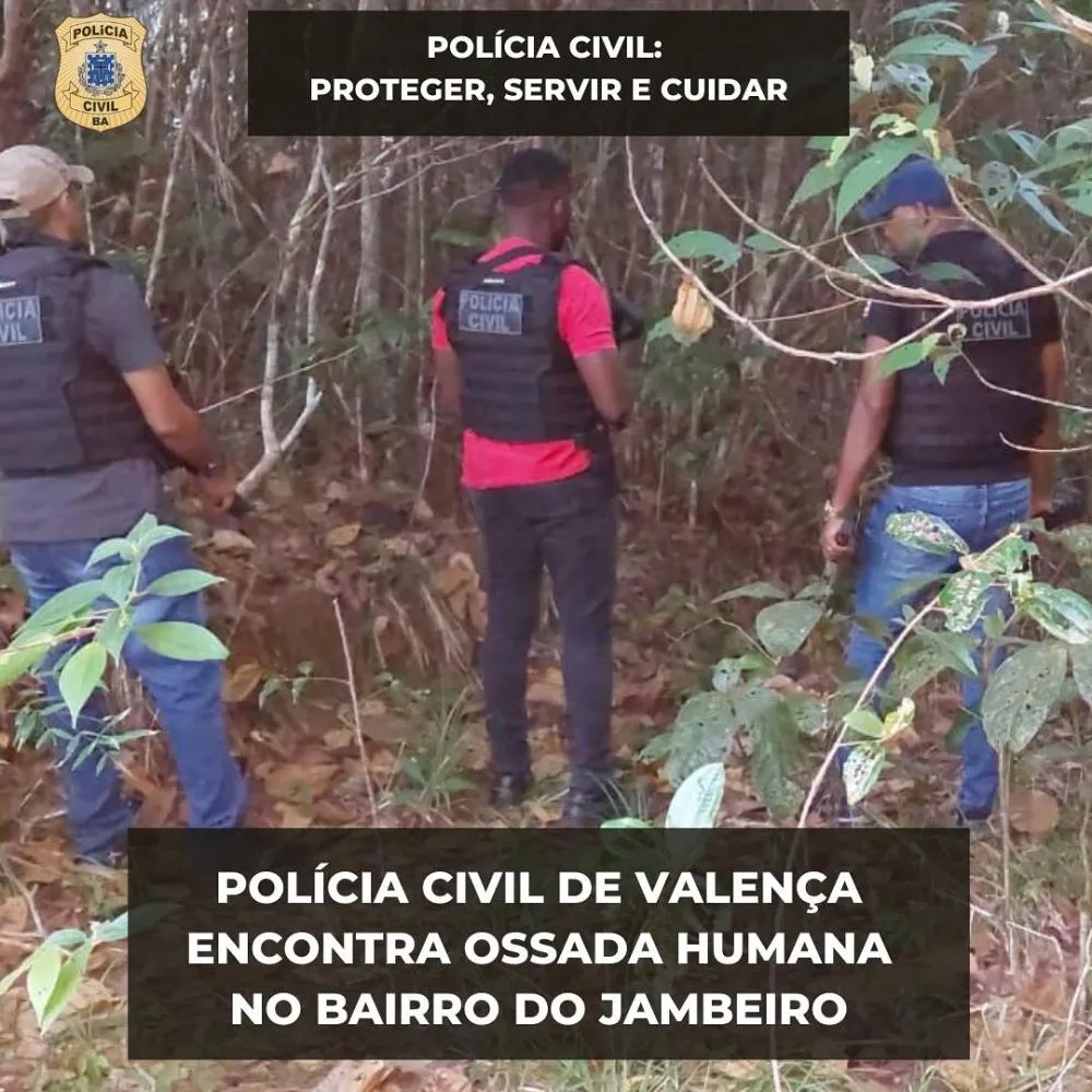 Valença: Polícia encontra ossada humana no bairro do Jambeiro